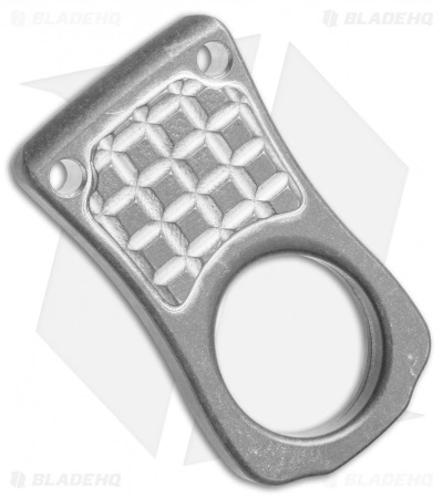 Microtech Marfione One-Finger Knuckle Paperweight (Distressed Titanium) 2 Microtech Marfione One-Finger Knuckle Paperweight (Distressed Titanium) - Image 2