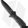 Scorpion Knives Overt Interceptor Knife Fixed Blade (5" Black Plain)