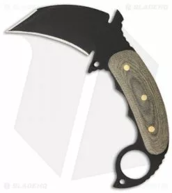 Shadowtech Shadow Tech Knives Combat Karambit Knife Fixed Blade Green Micarta (3" Plain)