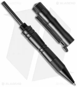 Smith & Wesson Black Tactical Survival Pen W/ Firestarter SWPEN2BK -Outlet Kitchen Knives Store smith wesson pen ferro rod open