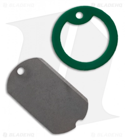The Original Dog Tag Knife - Titanium (Green) 1 The Original Dog Tag Knife - Titanium (Green)