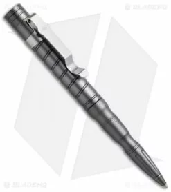 UZI Tactical Pen 9 W/ White LED Light (Gray) TACPEN-9 -Outlet Kitchen Knives Store uzi led tactical pen open cm