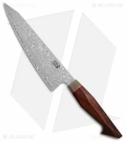Xin Cutlery Multangular 9" Kitchen Knife Rosewood/Buffalo Horn Mirror Dam.
