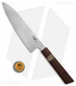 Xin Cutlery Octagonal 9" Chef's Knife Rosewood/Buffalo Horn Stonewash -Outlet Kitchen Knives Store xin cutlery Octagonal 9in KK Satin Rosewood Buffalo Horn Nickel BHQ 139529 td size