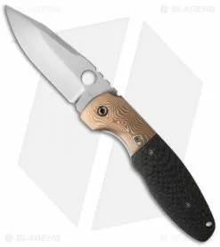ZERO Knives Ram Maramba Custom Mezcal Knife Carbon Fiber Mokume (3.3" Satin)