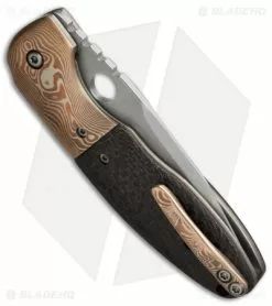 ZERO Knives Ram Maramba Custom Mezcal Knife Carbon Fiber Mokume (3.3" Satin) -Outlet Kitchen Knives Store zero knives mezcal cm side